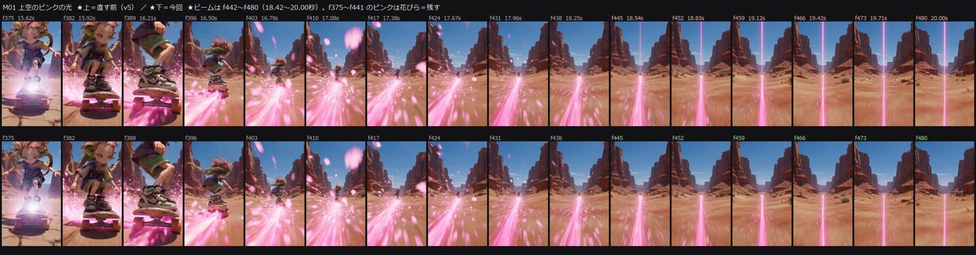 上空のピンク 前後